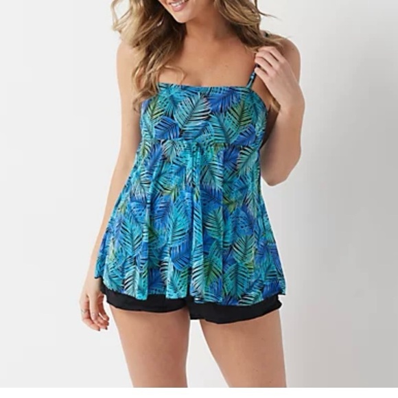 Fit 4 U Mesh Overlay Bandeau Romper With Built-in Shorts Spice Size 14 - Picture 9 of 9